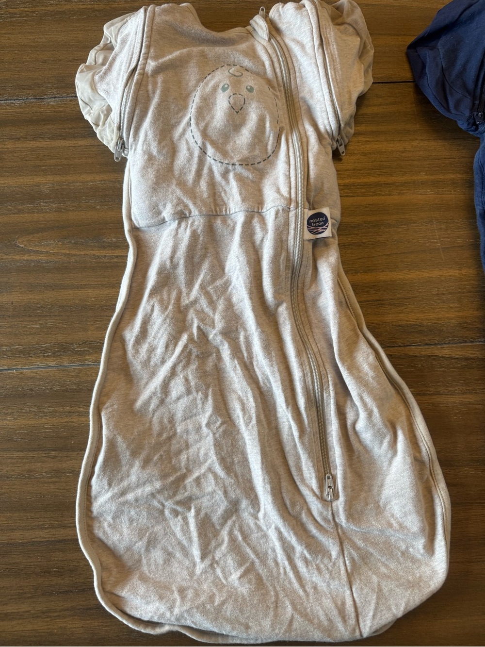 Nested Bean Zen One Classic Baby Sleep Sack Navy and Cream two pack bundle - Picture 2 of 5
